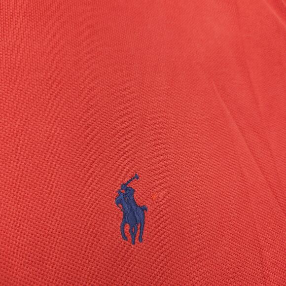 Polo by Ralph Lauren Collared Short Sleeve Polo Shirt Mens Size Large L Salmon - Picture 4 of 9